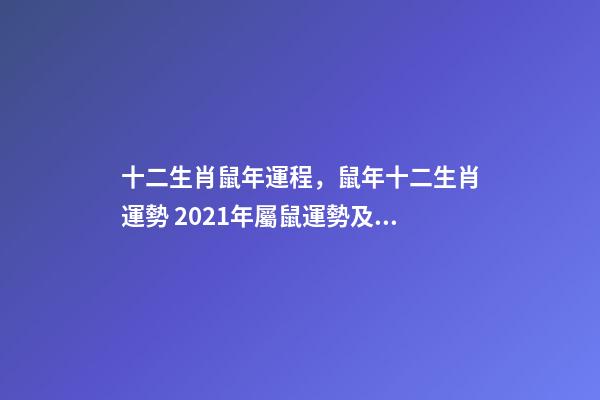 十二生肖鼠年運程，鼠年十二生肖運勢 2021年屬鼠運勢及運程，2021年屬鼠運勢怎樣-第1張-觀點-玄機派